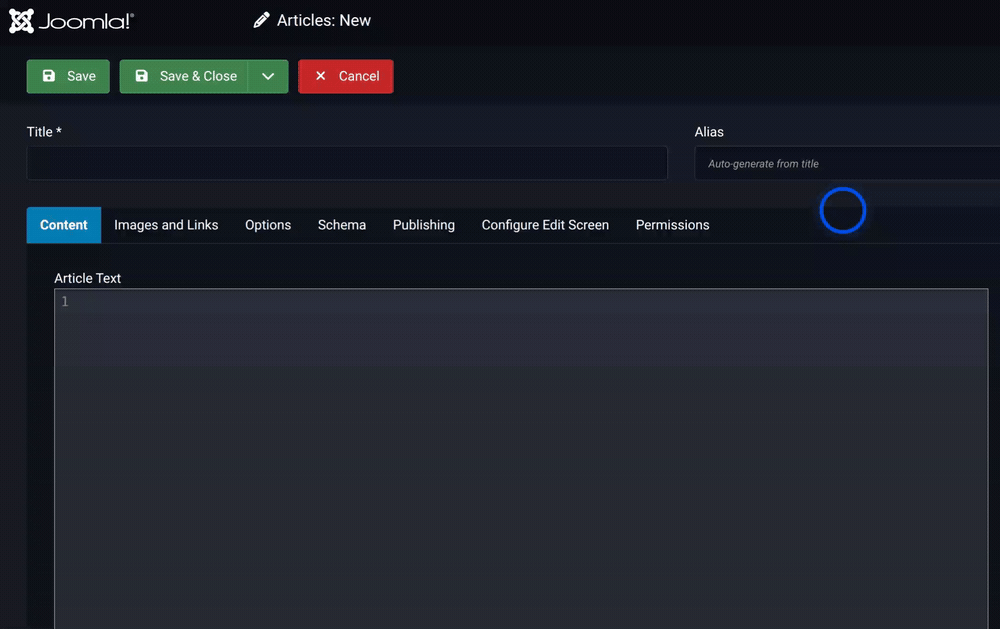Widget Integration Code Mirror (Joomla!)