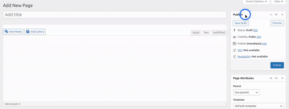 Widget Integration Classic Editor (WordPress)